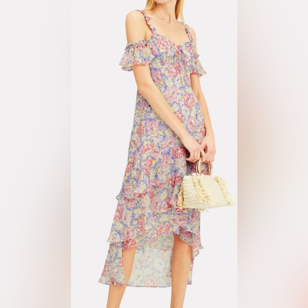 Intermix Floral Ruffle  dress Size 0
